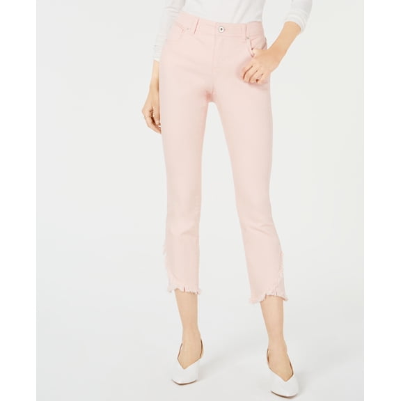 Curvy Tulip Hem Skinny Ankle Jeans New Pale Blush 14