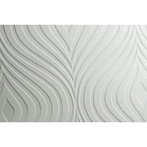 Curvy White Paintable Wallpaper