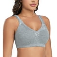 thumbnail image 1 of Curyon Women's Comfort Cotton Wireless Lift Non Padded Plus Size Bras,36D, 1 of 5