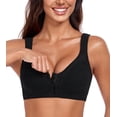 thumbnail image 1 of Curyon Women's Front Closure Full Coverage Back Support Non Padded Wireless Plus Size Bra,42G, 1 of 6