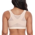 thumbnail image 1 of Curyon Women's Front Closure Posture Bra Wireless Comfy Unpadded Full Coverage Back Support Bras,40C, 1 of 5