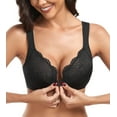 thumbnail image 1 of Curyon Womens Front Closure Underwire U-Back Unpadded Wide Strap Plus Size Bra,36D, 1 of 5