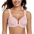 thumbnail image 1 of Curyon Womens Front Closure Underwire U-Back Unpadded Wide Strap Plus Size Bra,42DDD, 1 of 5