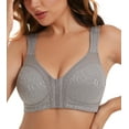 thumbnail image 1 of Curyon Womens Front Closure Wireless Unpadded Back Support Posture Plus Size Bra,42DD, 1 of 7