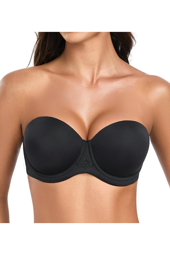Women's Strapless Bras Plus Size Underwire Full Figure Convertible Bra,34DDD