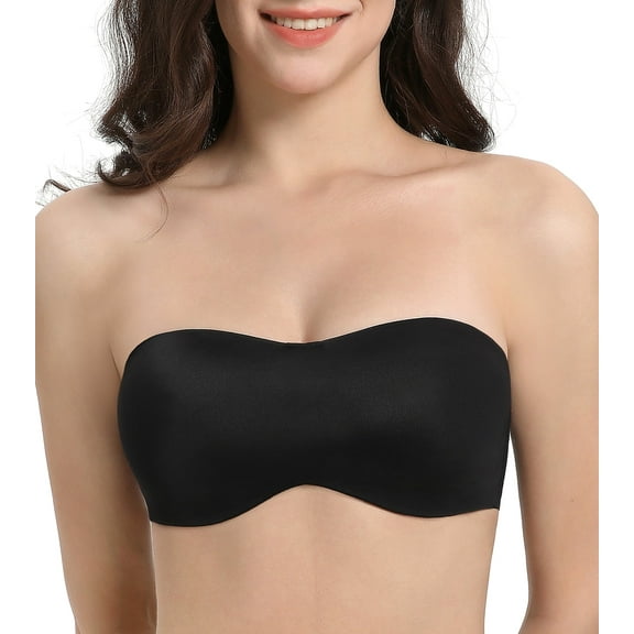 Curyon Women's Strapless Bras Underwire Anti Slip Minimizer Bra,44D