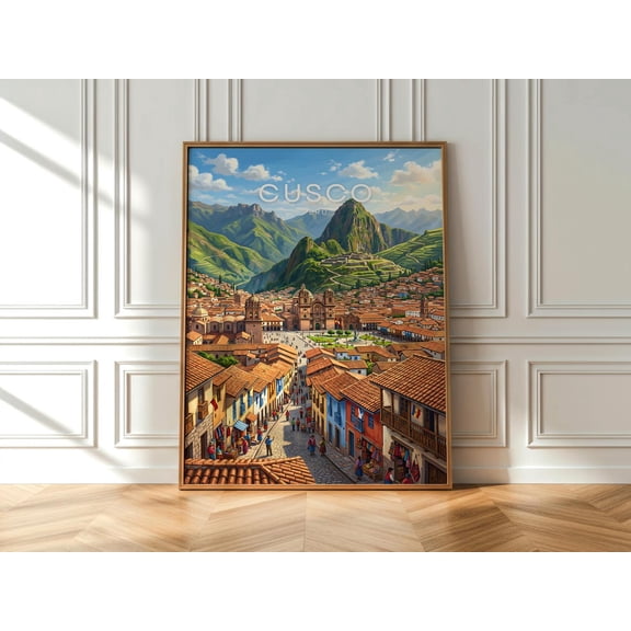 Cusco Peru Peru Travel Print Landscape, Unframed Paper Print