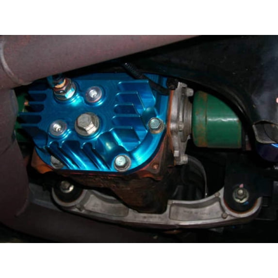 Cusco 692 008 AL Rear Differential Cover with Blue Increased Capacity Subaru Impreza WRX STi