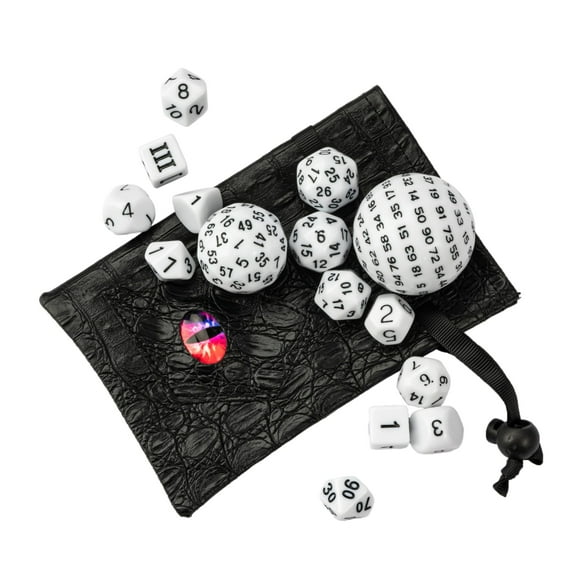Cusdie 15 Pieces Complete DND Dice Set D3-D100 D&D Dice Set, Polyhedral RPG Dice for Dungeons and Dragons, RPG, MTG Table Games