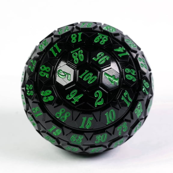 Cusdie 45MM 100 Sided Polyhedral D&D Dice, Single D100 Game Dice for Dungeon and Dragons