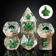 Cusdie 7-Die DND Dice, Polyhedral Dice Set Filled with Animal, for Role Playing Game Dungeons and Dragons D&D Dice MTG Pathfinder