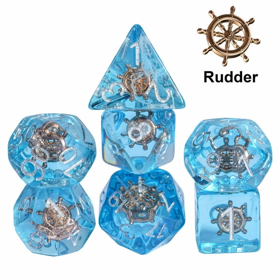 Cusdie 7-Die DND Dice Rudder Dice Set Polyhedral DND Dice for Dungeons and Dragons Playing Dice for Table Game