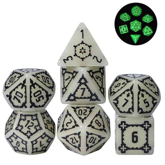 Cusdie 7 PCS/Set 25mm Giant DND Dice, Polyhedral Dice Set, D&D Dice for Dungeons and Dragons Pathfinder RPG MTG