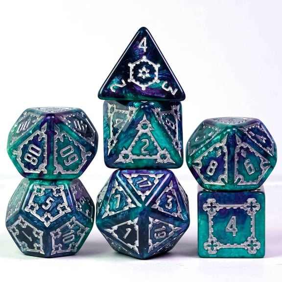 Cusdie 7 PCS/Set 25mm Giant Dice DND, Polyhedral Dice Set, D&D Dice for Dungeons and Dragons Pathfinder RPG MTG