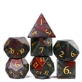 thumbnail image 1 of Cusdie Set of 7 Handmade Stone Dice, 16mm Polyhedral Stone Dice Set with Leather Box, DND Dices for Collection, 1 of 5