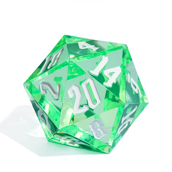 Cusdie Single D20 Dice 55mm, 20 Sided DND Dice, Giant D20 D&D Polyhedral Dice Large D20 w/Gift Box for Role Playing Game Dungeons and Dragons D&D Dice Pathfinder