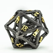 Cusdie Single D20 Hollow Metal Flying Dragon D&D Dice, 20 Sided DND Dice, 22MM Polyhedral Dice, for Role Playing Game MTG Pathfinde