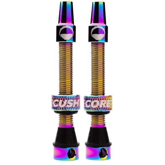 CushCore Tubeless Presta Valve Set - 55mm, Oil Slick