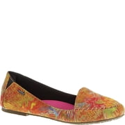 Cushe Womens Lamu Orange/Multi Canvas Flat Shoe - 6M