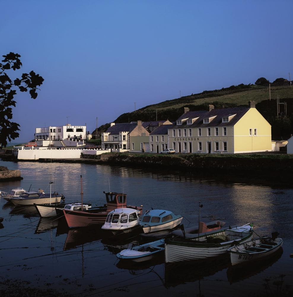 Cushendun Harbour Co Antrim Ireland Canvas Art - The Irish Image Collection Design Pics (15 x 15)