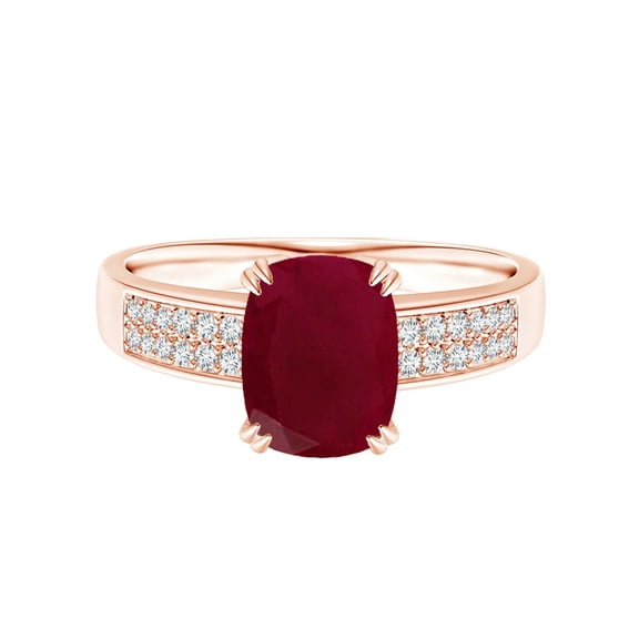 Cushion 2.75 Ctw Ruby 925 Sterling Silver Solitaire Women Engagement Ring
