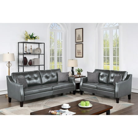 Cushion 2 In Grey With Legs Gel Backrests And Tufting