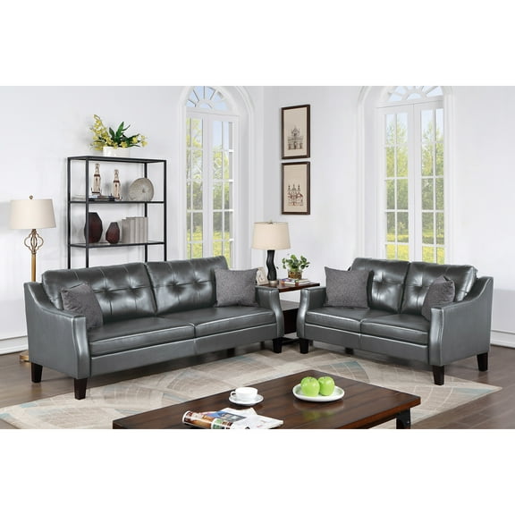 Cushion 2 In Grey With Legs Gel Backrests And Tufting