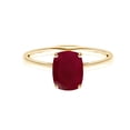 thumbnail image 1 of Cushion 3 Ctw Ruby Gemstone 925 Sterling Silver Solitaire Women Wedding Ring, 1 of 4