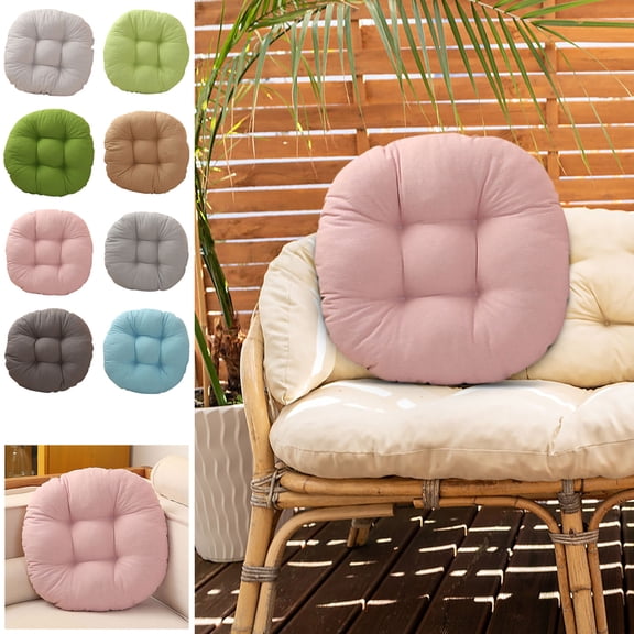 Cushion 40cm Round Sofa Foam Seat Cushion Bar Stool Pad for Office Chair Back Support,White 1Pcs JASKFLY