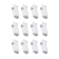 thumbnail image 1 of Hanes Boys Ankle Socks, 12 Pairs, Double Tough, Cushioned, Moisture-Wicking, 1 of 7