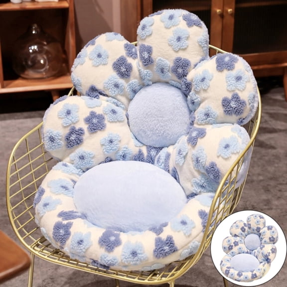 Cushion,Backrest Floral Cushion Cute Furry Chair Cushion Suitable For Home Camping