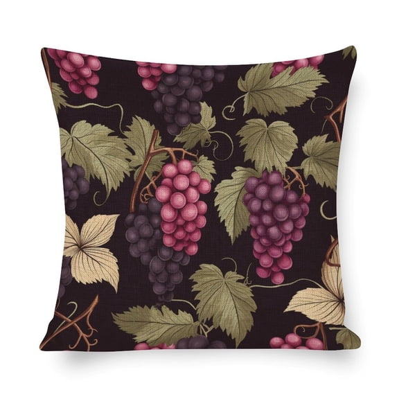 Cushion Case Vintage Grape Farmhouse Decorative Throw Pillow Coves Cushion Case Decoration Retro Wine Grapes Spring Pillows 20"x20" Couch Pillows for Iiving Room