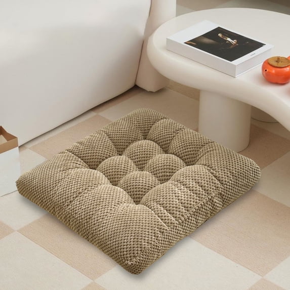 Cushion Amvlyk Chair Cushions,Seat Cushions,Chair Seat Pad Floor Cushion,Pillow Stool Pad for Indoor Outdoor Garden Patio Home Kitchen Office(17.7In)Khaki