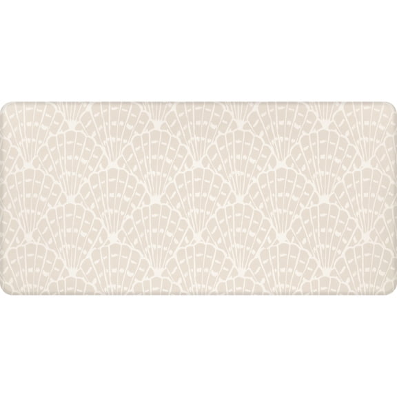 Apache Mills Cushion Comfort Sanibel Sea Shells in Papyrus Beige Kitchen Anti-Fatigue Mat, 20" x 41"