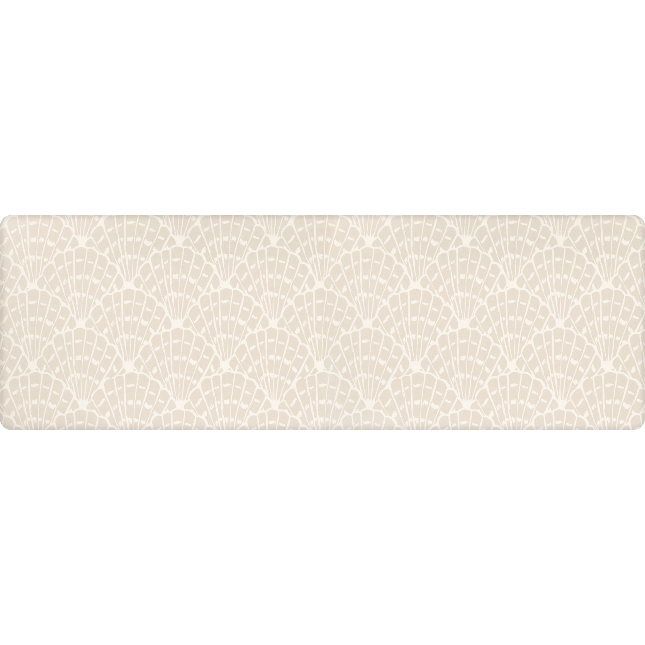 Apache Mills Cushion Comfort Sanibel Sea Shells in Papyrus Beige Kitchen Anti-Fatigue Mat, 20" x 60"