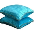 thumbnail image 1 of Cushion Cover For Chair, Turquoise Blue Pillow Case, Contemporary Solid Throw Pillow Cover, 12x12 inch (30x30 cm) Pillow Cover, Velvet Square Pillow Case, Solid - Turquoise Shimmer, 1 of 6