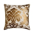 thumbnail image 1 of Cushion Cover For Chair, White Euro Size Pillow Shams 26x26 inch (65x65 cm), Velvet Euro Sham Covers, Damask, Victorian Euro Size Pillow Covers - Gold Festive, 1 of 5