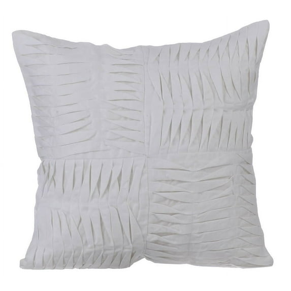 Cushion Cover For Couch, Pillow Covers 14x14 inch (35x35 cm) White, Cotton Throw Pillow Covers, Handmade Pillow Covers, Solid Color Throw Pillow Covers, Contemporary - Free Spirit