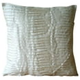 thumbnail image 1 of Cushion Cover Custom, Ivory Pillow Shams, Textured Pintucks Pillow Shams, 24x24 inch (60x60 cm) Pillow Sham, Square Silk Pillow Sham, Modern Pillow Shams, Solid Color - Ivory Beauty, 1 of 3