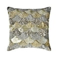 thumbnail image 1 of Cushion Cover, Decorative Silver & Gold 22"x22" (55x55 cm) Throw Pillow Covers, Silk Sequins & Fish Scales Throw Pillows For Sofa, Abstract Pattern Modern Style - Altimo, 1 of 3