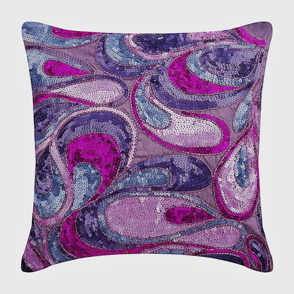 Cushion Cover For Chair, Pink Decorative Pillow Covers 16x16 inch (40x40 cm), Silk Throw Pillows For Couch, Abstract, Art Deco Zippered Throw Pillow Covers - Royal Obsession