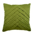 thumbnail image 1 of Cushion Cover, Green Throw Pillow Covers 16x16 inch (40x40 cm), Suede Pillowcase&nbsp;Zipped, Solid Color, Pintucks, Textured, Striped, Modern Cushion Cover&nbsp; - Green No Limits No Lines, 1 of 3
