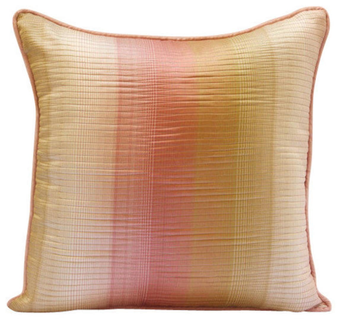 Cushion Cover, Pink Pillow Case, Decorative Throw Pillow Cover, Throw Pillow Cover 12x12 inch (30x30 cm), Jacquard Weave Square Decorative Pillow Cover, Textured Ombre - Fairytale