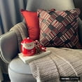 thumbnail image 1 of Cushion Cover, Red 14"x14" (35x35 cm) Throw Pillow Covers, Art Silk Checkered & Striped Throw Pillows For Sofa, Striped Pattern Modern Style - More Than Stripes, 1 of 10
