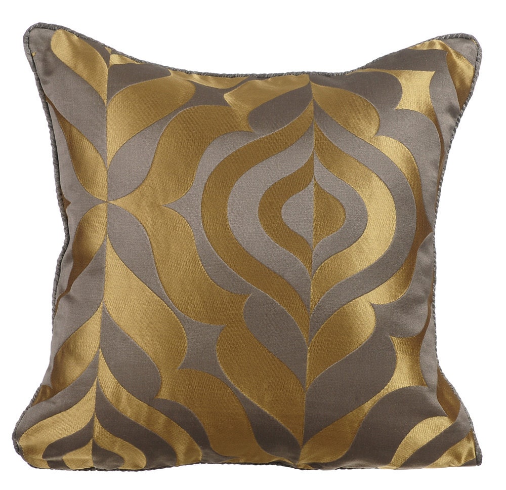 Cushion Cover Sofa, Gold Decorative Pillow Covers 16x16 inch (40x40 cm