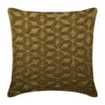 thumbnail image 1 of Cushion Cover For Sofa, Gold Trinity - 12x12 Inches Square Decorative Throw Pillow Cover Earthy Green Color Silk Pillow Cover With Gold Bead Embroidery, 1 of 5
