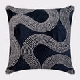 thumbnail image 1 of Cushion Cover Sofa, Navy Blue Decorative Pillowcases 16x16 inch (40x40 cm), Velvet Zippered Throw Pillow Covers, Abstract, Modern Couch Throw&nbsp;Pillow Covers - Crystal Gush, 1 of 3