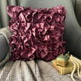 thumbnail image 1 of Cushion Cover For Sofa, Purple Accent Pillows, Solid Pillow Cover, 12x12 inch (30x30 cm) Pillow Covers Decorative, Satin Square Throw Pillows Cover, Vintage Ruffles - Vintage Vines, 1 of 10