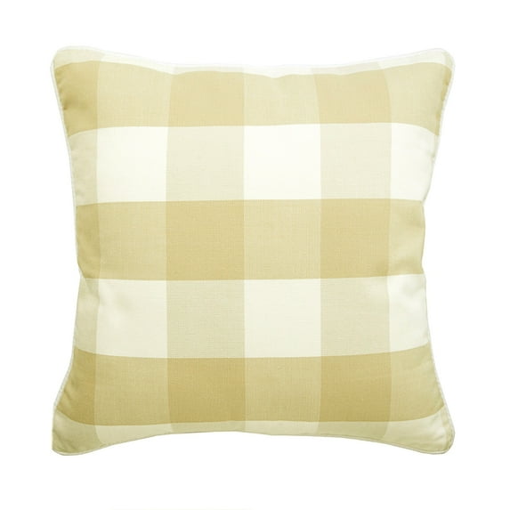 Cushion Covers For Couch, Beige Decorative Pillowcases 16x16 inch (40x40 cm), Cotton Pillow Covers For Couch, Plaid, Contemporary Zippered Toss Pillow Covers - Beige Plaid