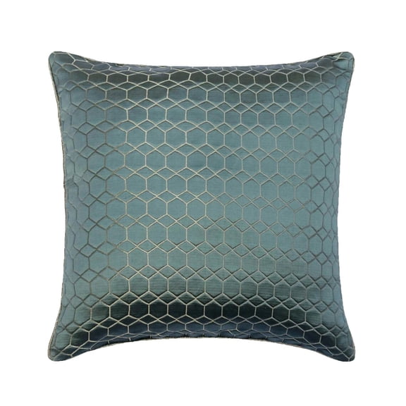 Cushion Covers For Couch, Blue 14"x14" (35x35 cm) Throw Pillow Covers, Jacquard Geometric Throw Pillows For Couch, Geometric Pattern Modern Style - Geometric Sea